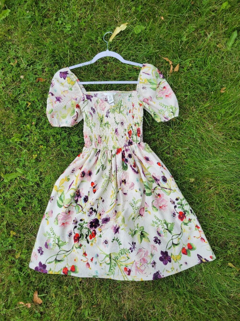 Adorable smocked floral sundress by H and M.